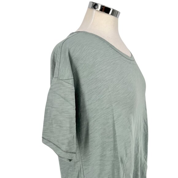 Barefoot Dreams Malibu Collection Slub Jersey Tee Waterfall Size Medium NWT - Picture 4 of 12